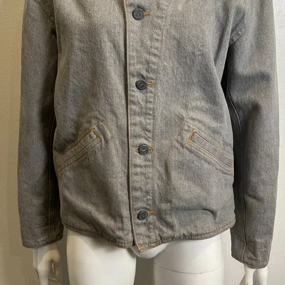 ARMANI JEANS BUCKLE DENIM FIELD JACKET - Picture 7 of 16